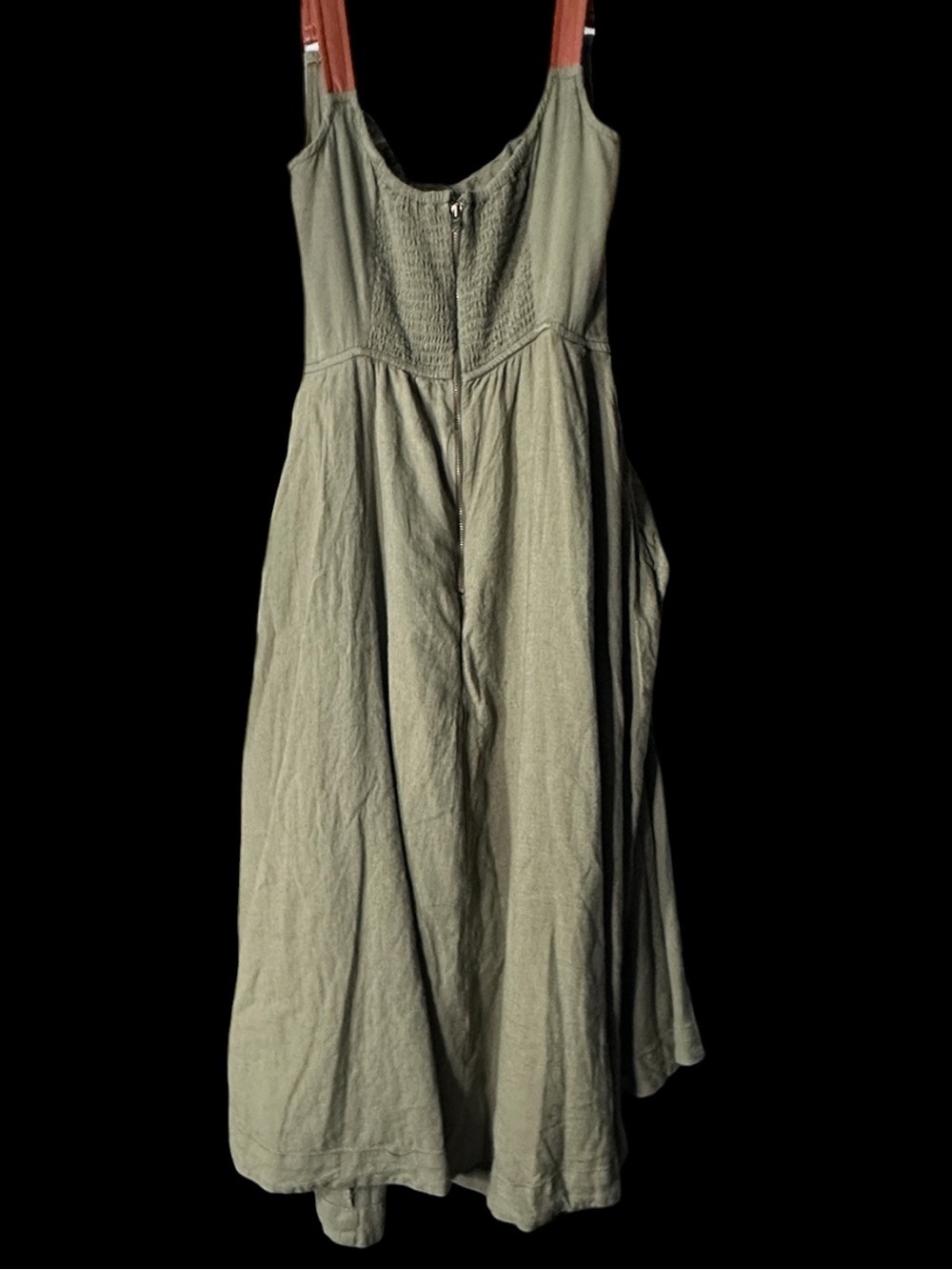 EUC Anthropologie Utility Square-Neck A-Line Midi Dress. Size Small - Picture 6 of 16